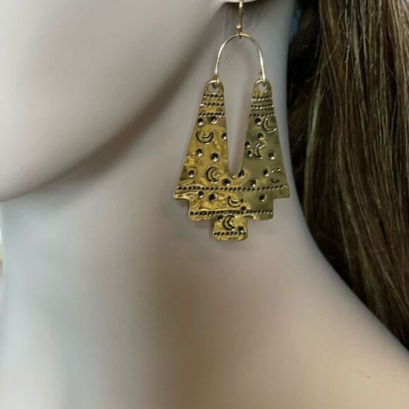 NEW FP Boho Tribal Dangle Earrings - Picture 3 of 11